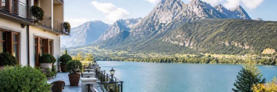 Wenn Wasser und Gipfel direkt vor dem Hotel liegen